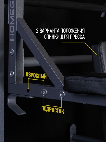 Шведская стенка с турником 3в1, арт.ШКг-14 графит HOMEGYMS Домашние тренажеры