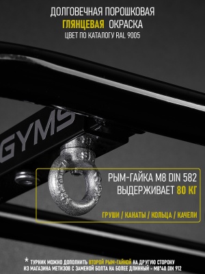 Шведская стенка с турником 3 хвата, брусья-пресс, со скамьей, черный арт.ШКч-2 HOMEGYMS Домашние тренажеры