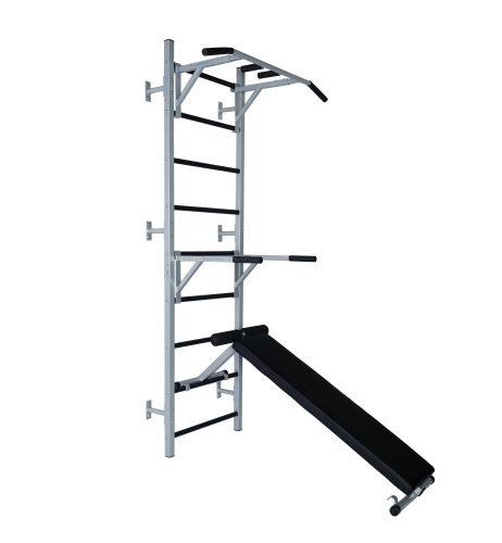 Шведская стенка с турником 3 хвата, брусьями, со скамьей, арт.ШК-5 HOMEGYMS Домашние тренажеры Шведская стенка с турником 3 хвата, брусьями, со скамьей, арт.ШК-5 HOMEGYMS Домашние тренажеры