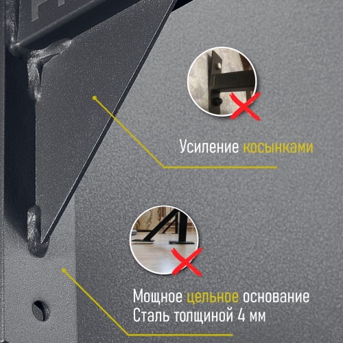 Турник «Наддверный 3 хвата» графит HOMEGYMS Домашние тренажеры