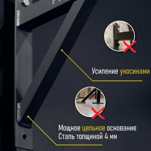 Турник «Настенный 3 хвата» графит HOMEGYMS Домашние тренажеры